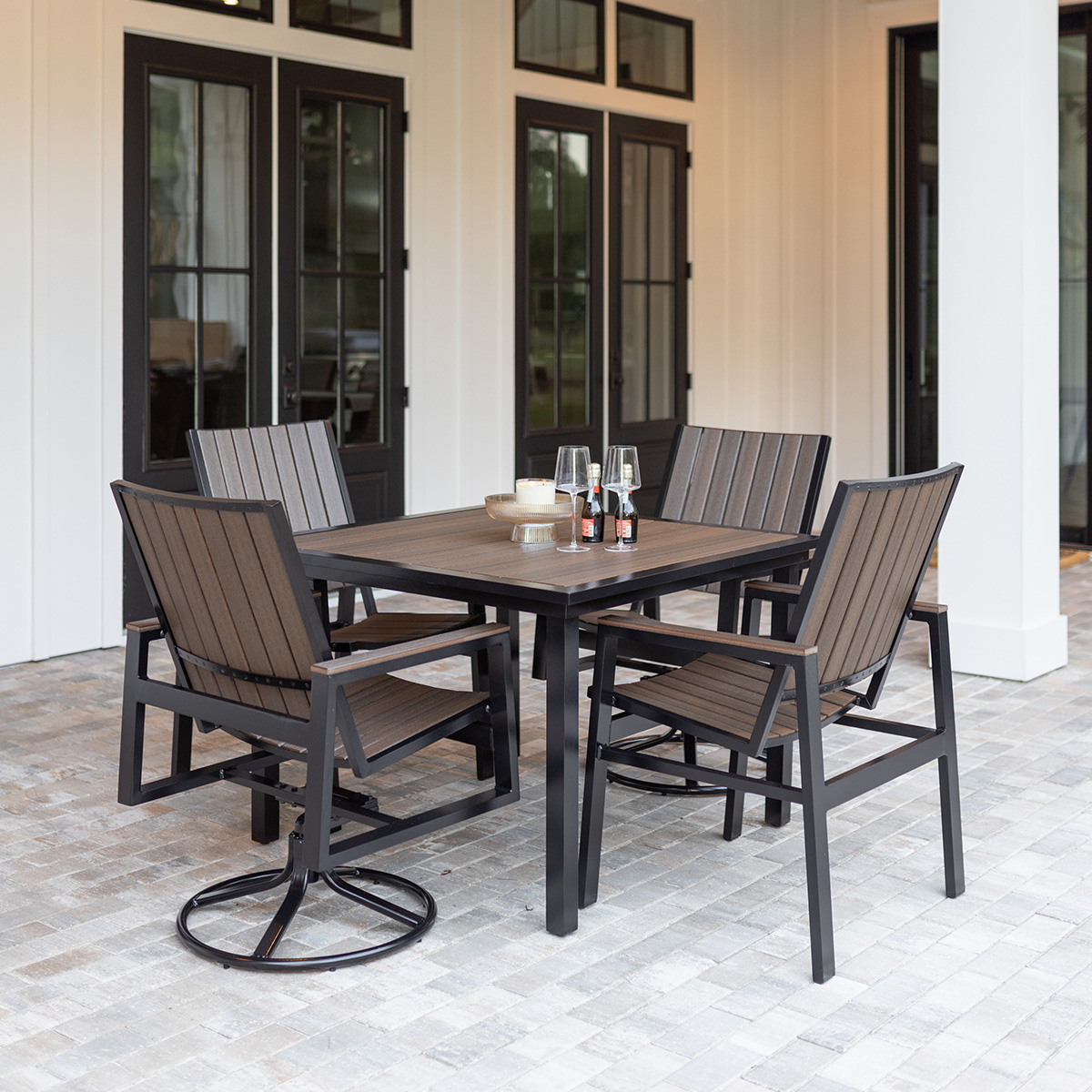 Vida Poly Swivel Rocker Dining Chair - Image 2