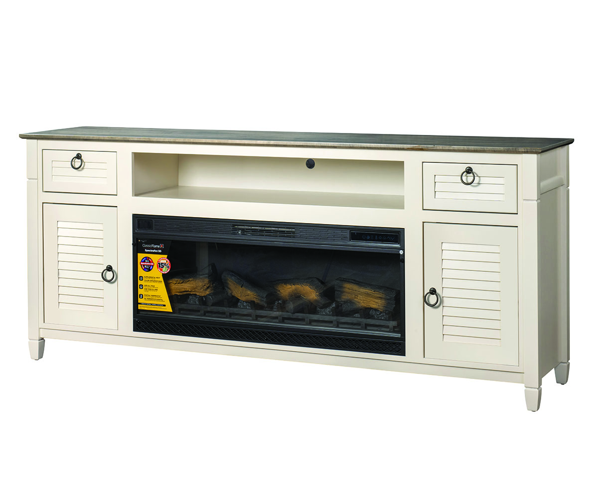 Aden Park TV Stand With Firebox