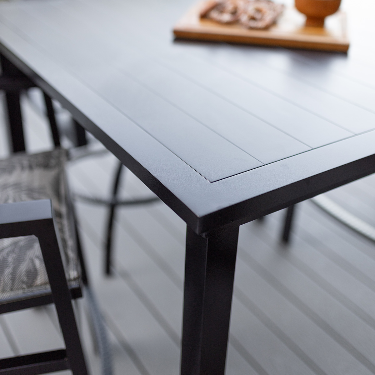 Vida 44" Square Bar Table Aluminum Top - Image 3