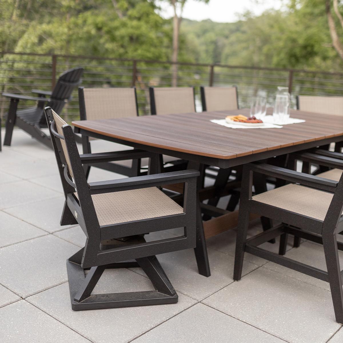 Mayhew Sling Swivel Rocker Dining Chair - Image 2