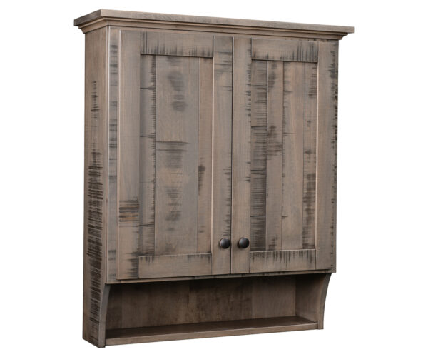Rough Sawn Barn Floor Bathroom Wall Cabinet