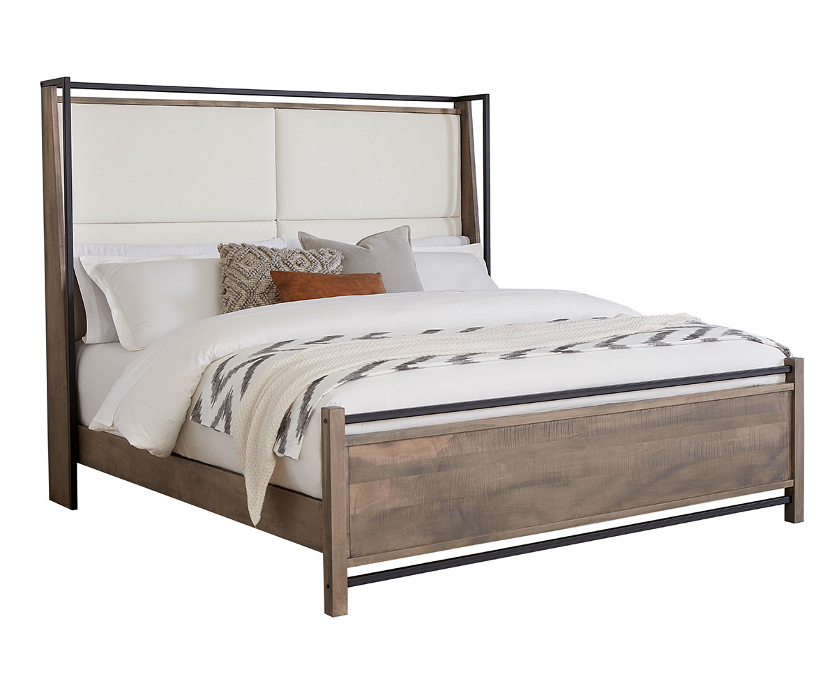 Abshire Bed With Fabric Headboard
