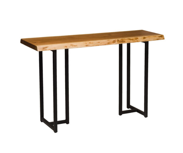Live Edge Sofa Table with T Base
