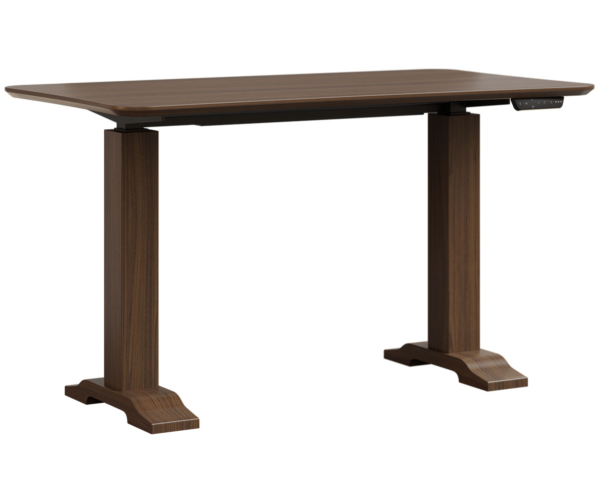 Dawsyn Adjustable Desk With Wood Base