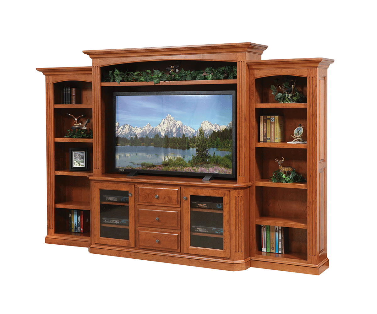 Buckingham Entertainment with Side Bookcases