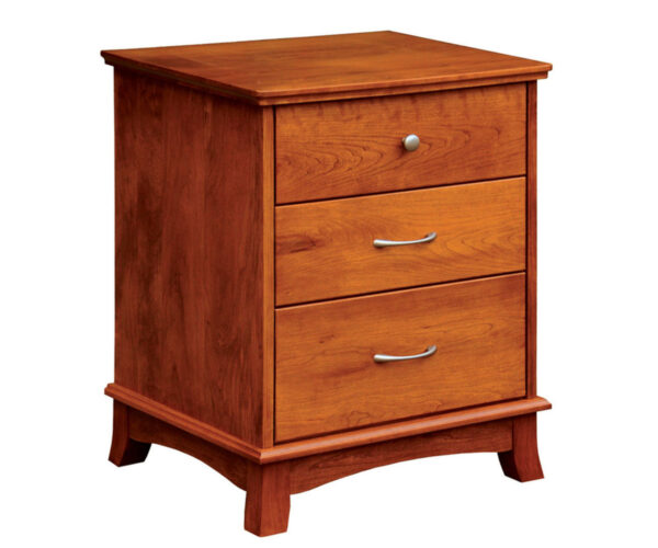 Crescent Three Drawer Nightstand