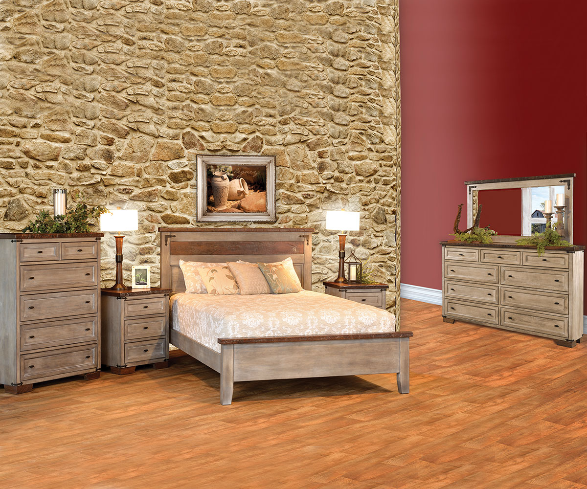 Farmhouse Heritage Three Drawer Nightstand - Image 2