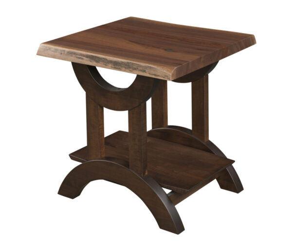 Gateway End Table With Live Edge Top