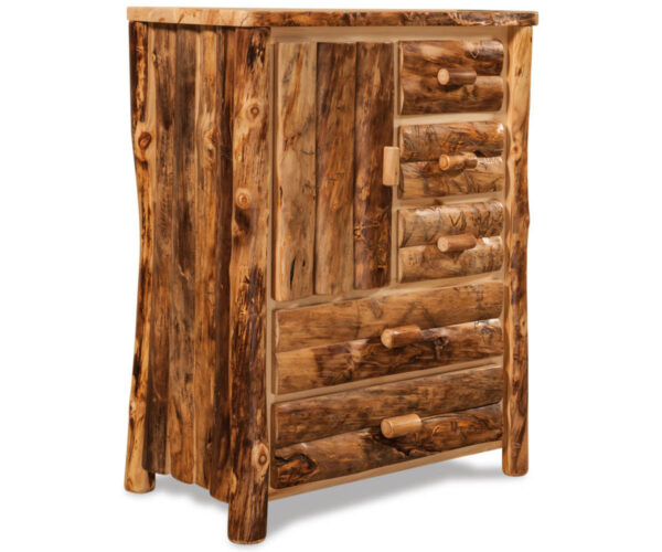 Side Door Armoire With Slab Sides