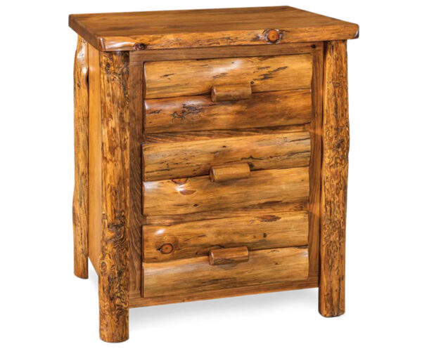 3 Drawer Nightstand - Rustic Pine