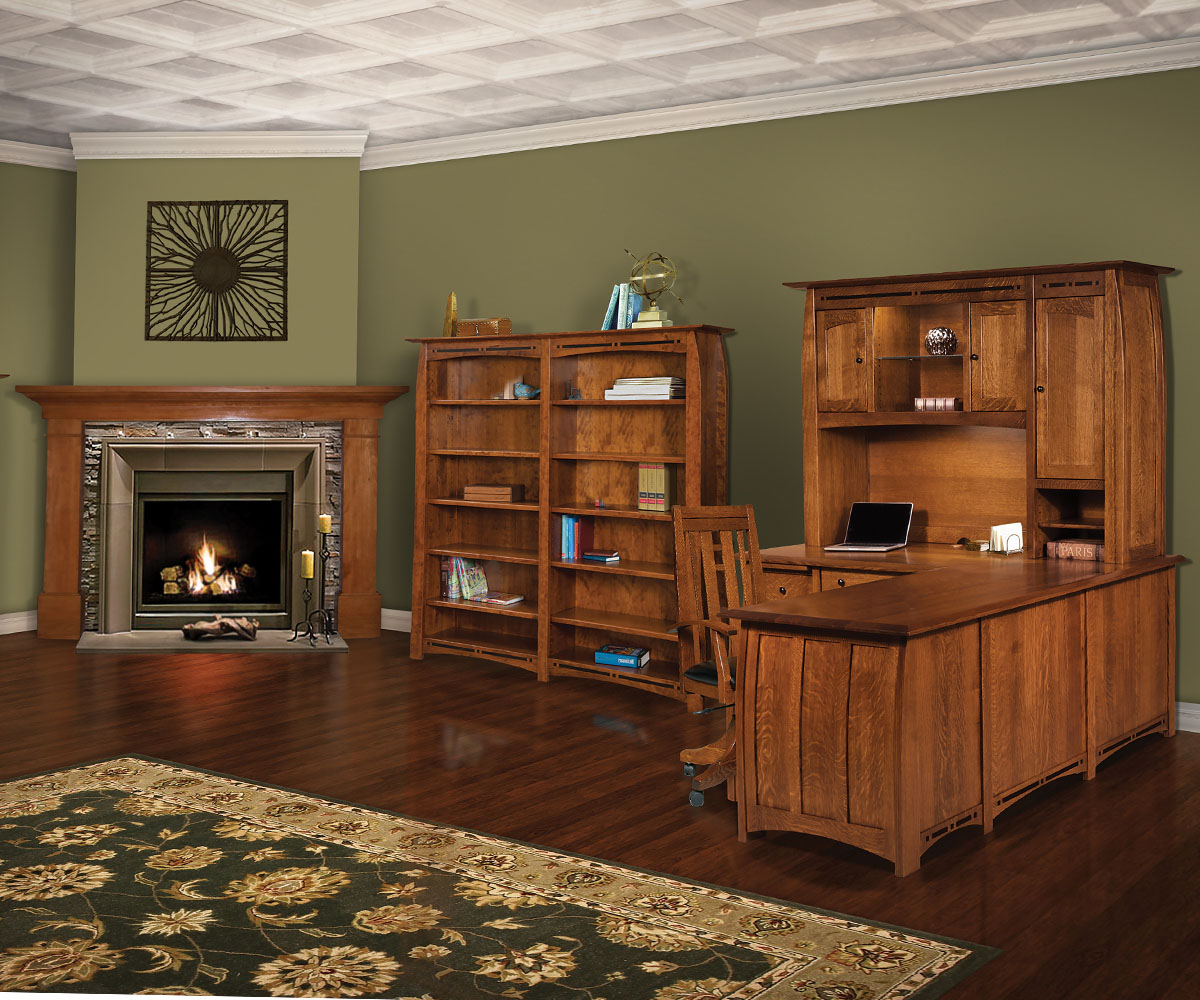 Boulder Creek L Shape Desk With Hutch - Image 2