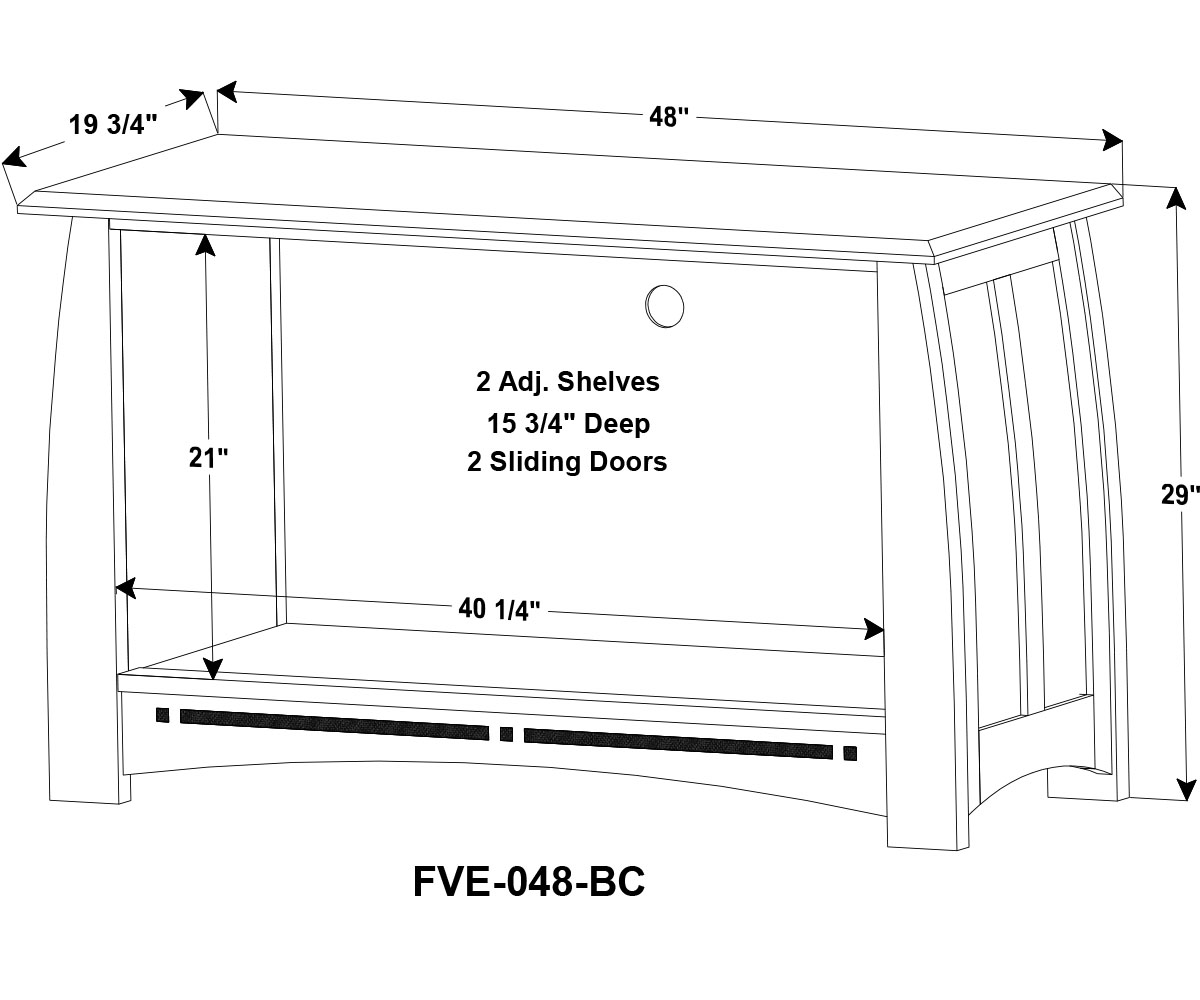 Boulder Creek Media Stand - 48"W - Image 2