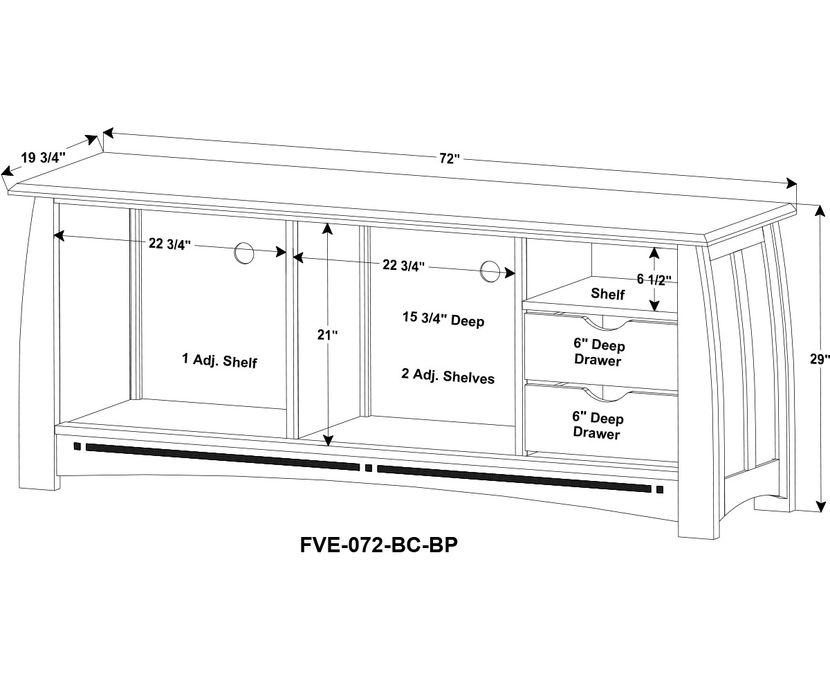 Boulder Creek Media Stand - 72"W - Image 2