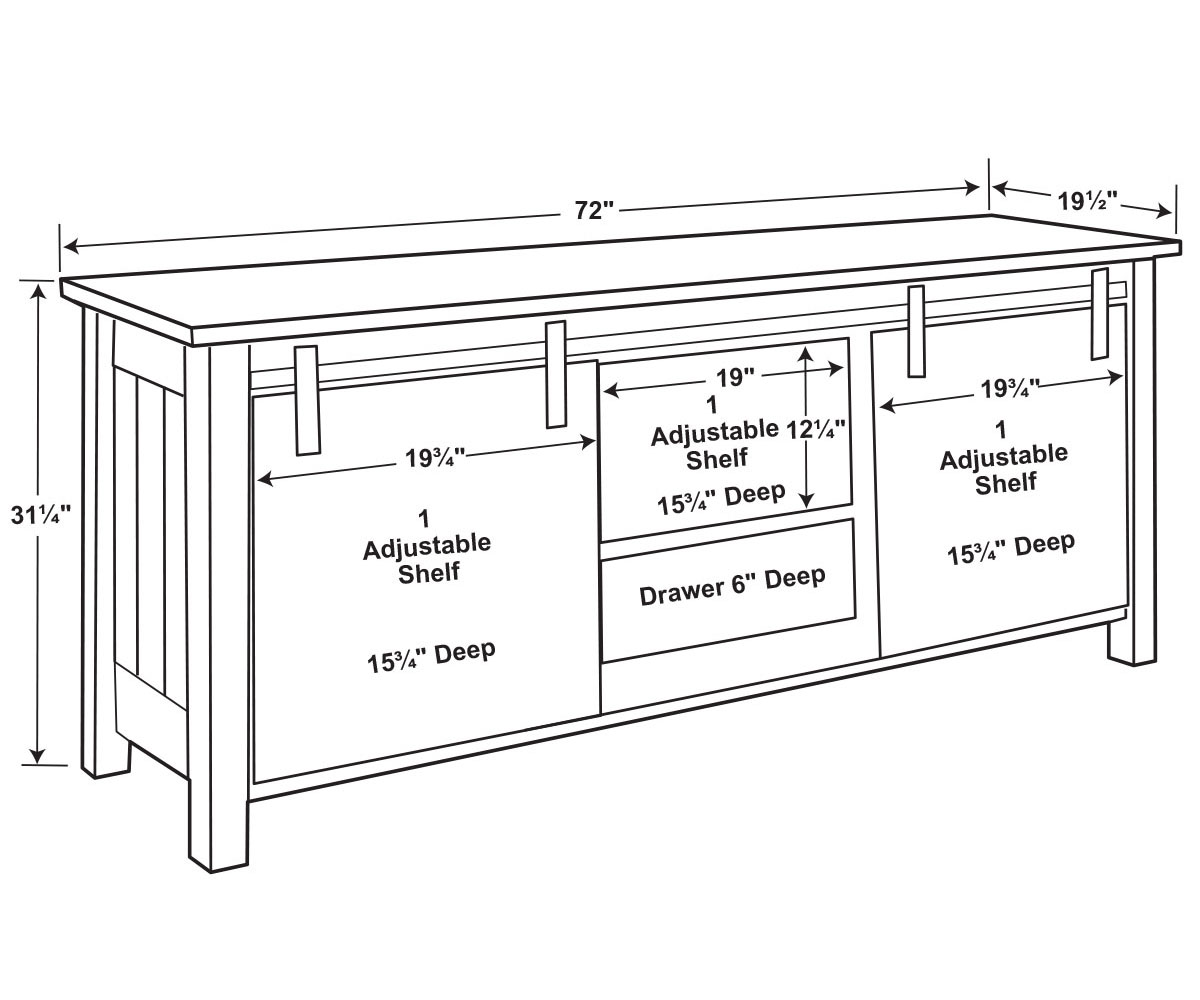 Houston Media Stand - 72"W - Image 2