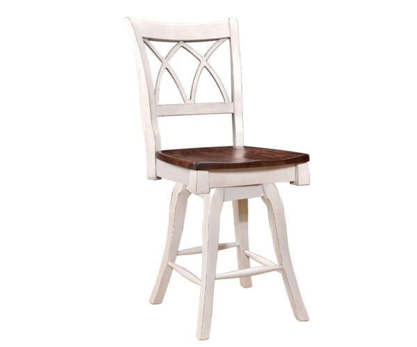 Double X Back 24" Swivel Barstool
