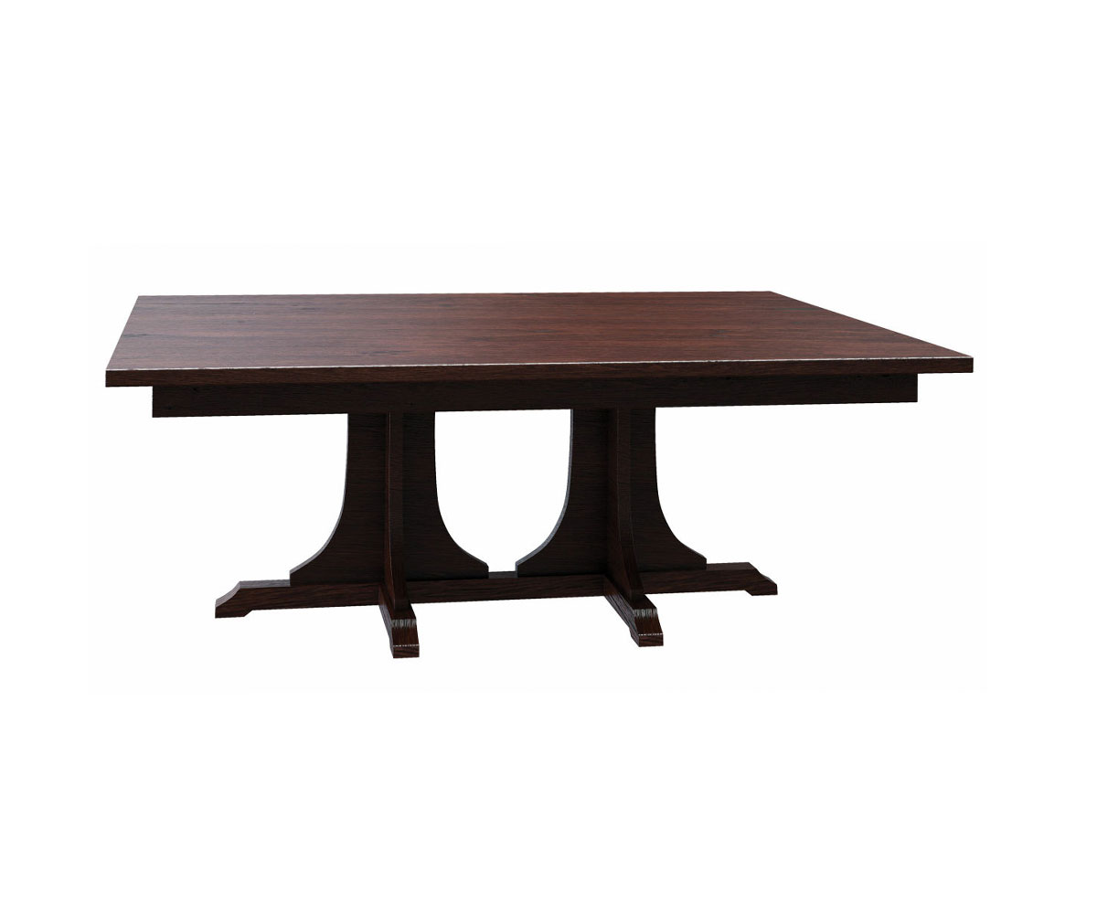 652 Mission Double Pedestal Table