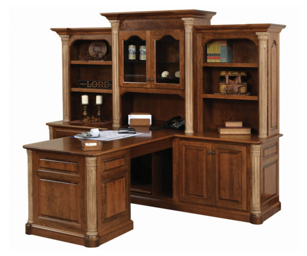 Jefferson Partner Desk & Three Piece Hutch