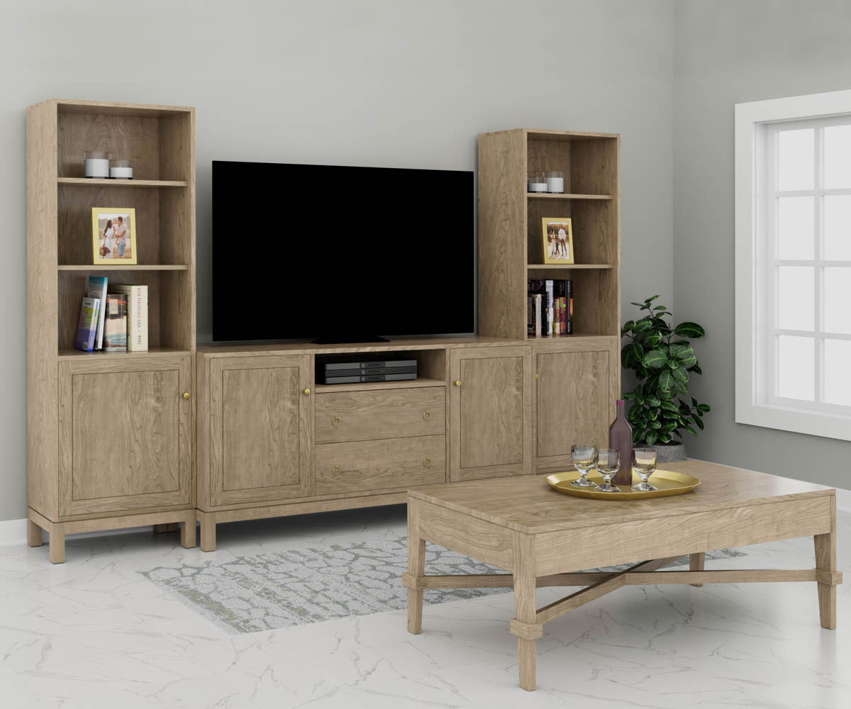 Manhattan Media Console with Fireplace - Image 2