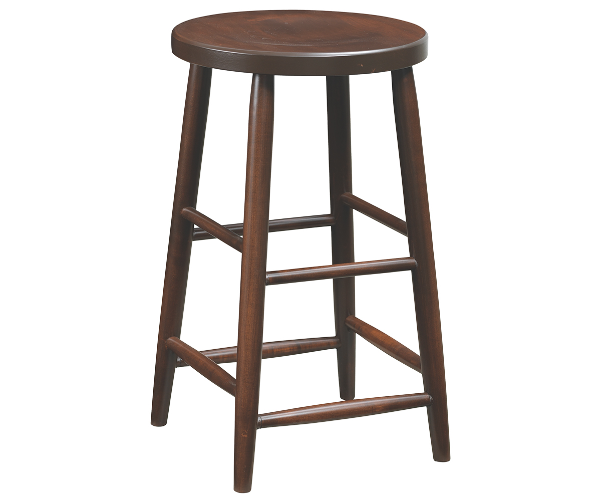 24" Bar Stool With Plain Leg