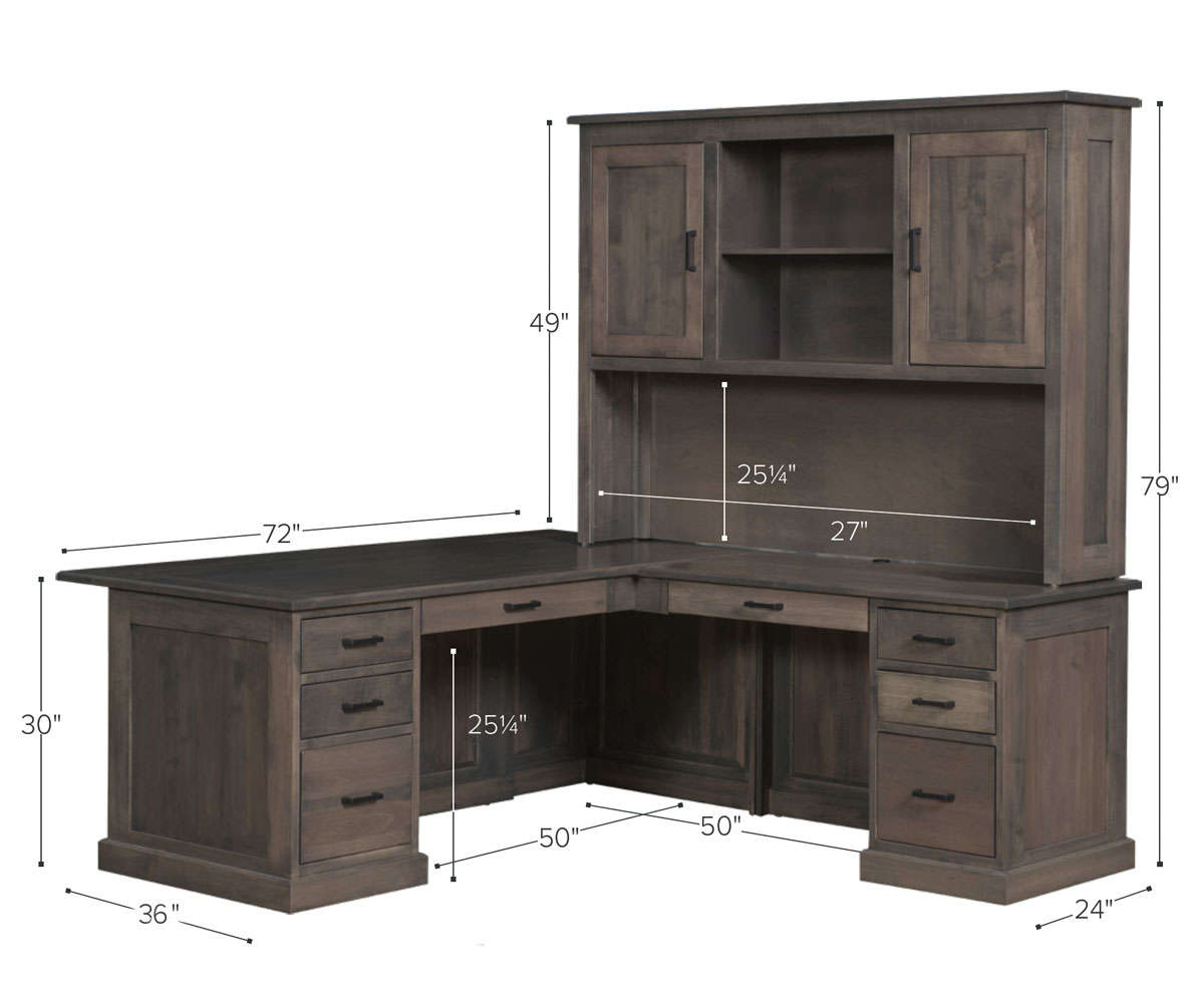 Urban Executive L Desk With Hutch - Image 2