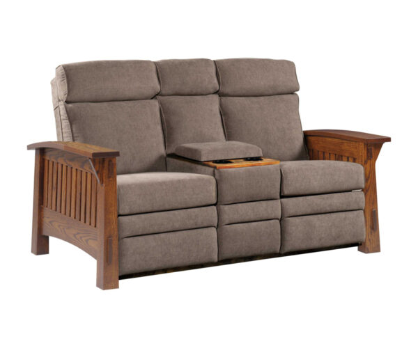 Country Mission Center Console Recliner Love Seat
