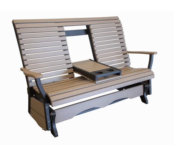 5' Highback Glider With Fold Down Cupholder