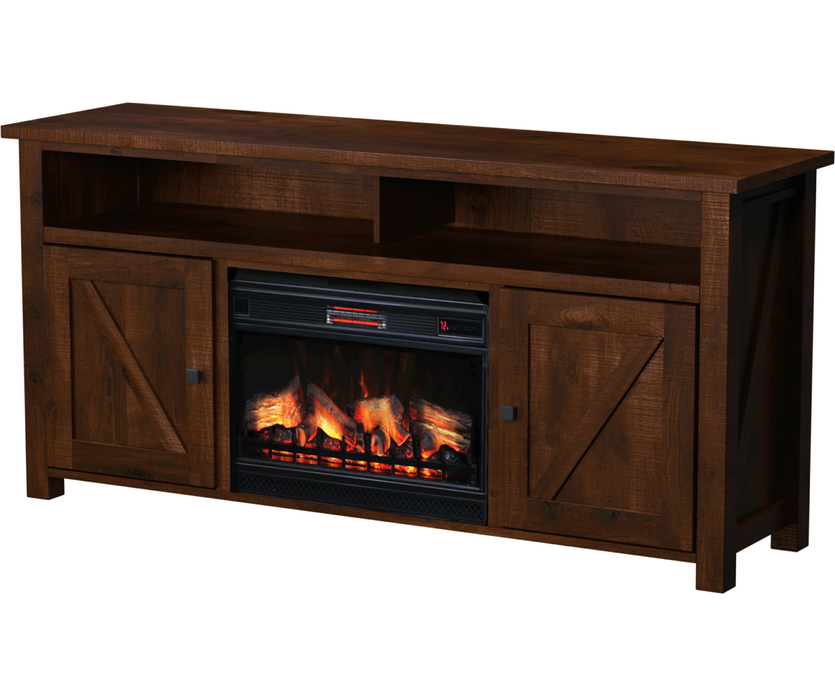 Tulsa Media Console with Fireplace