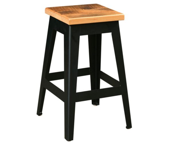 Newport Bar Stool with Black Metal Base