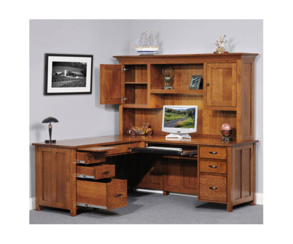 Coventry Mission L Desk With Hutch