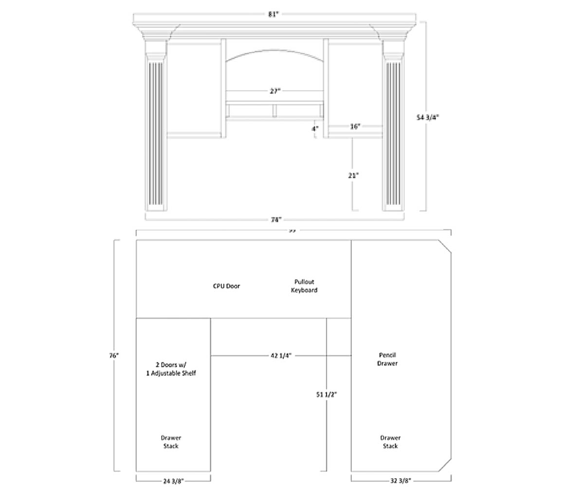 Montereau U Shape Desk & Hutch - Image 2