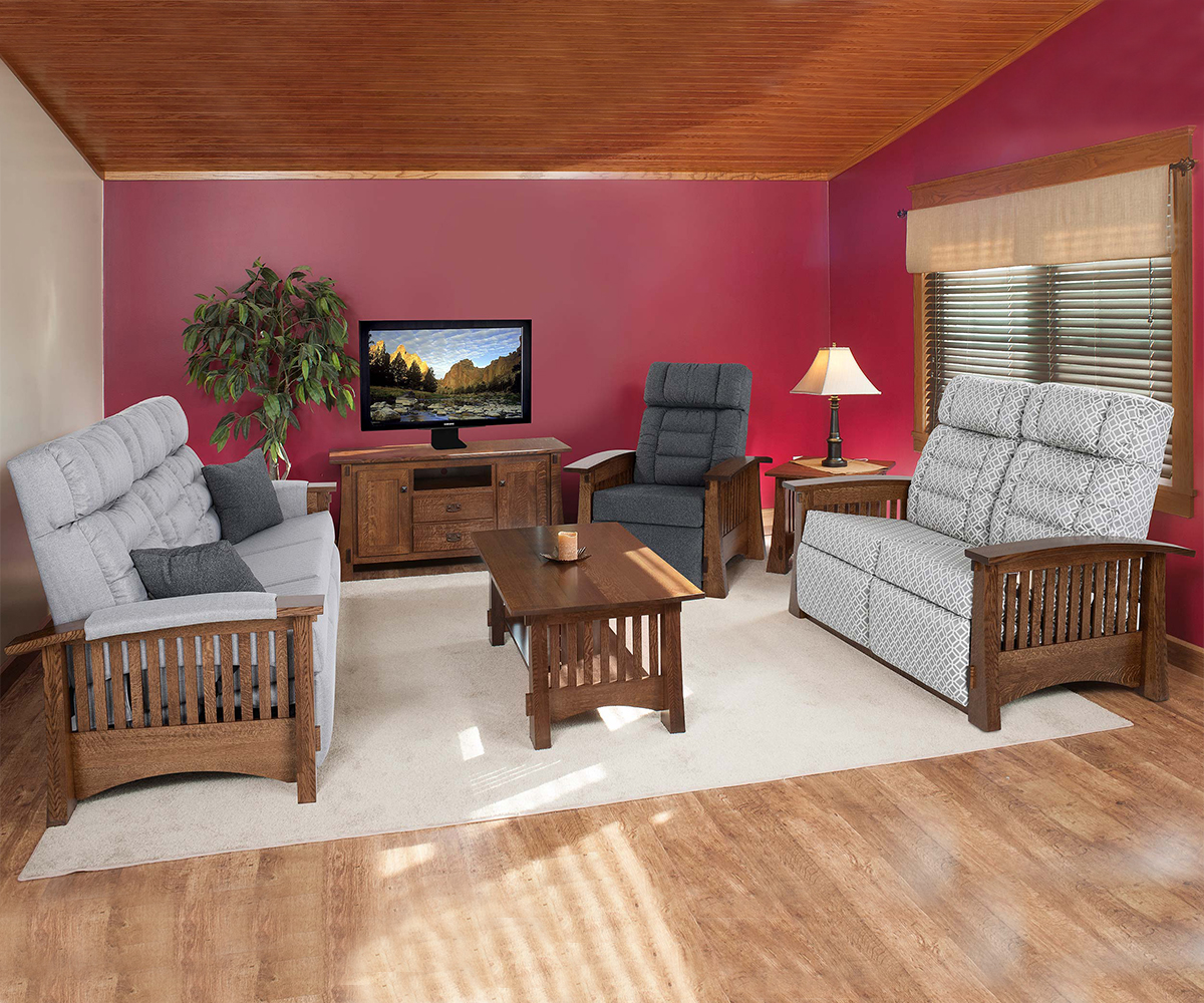 Craftsman Mission Wallhugger Sofa Recliner - Image 3