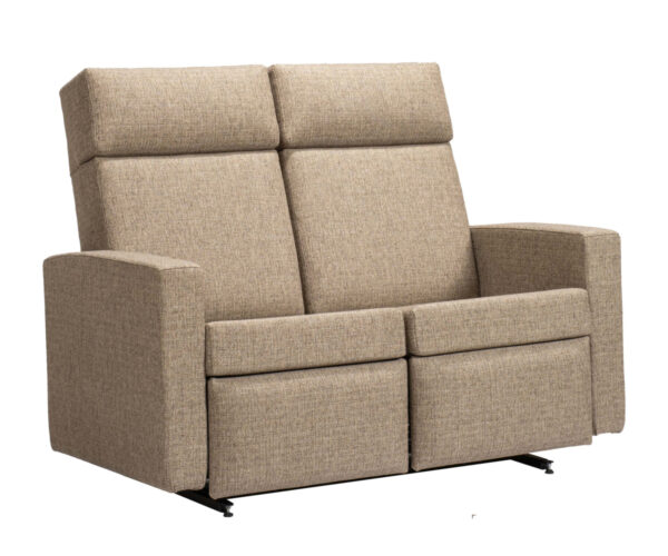Modern Shaker Love Seat Glider/Recliner