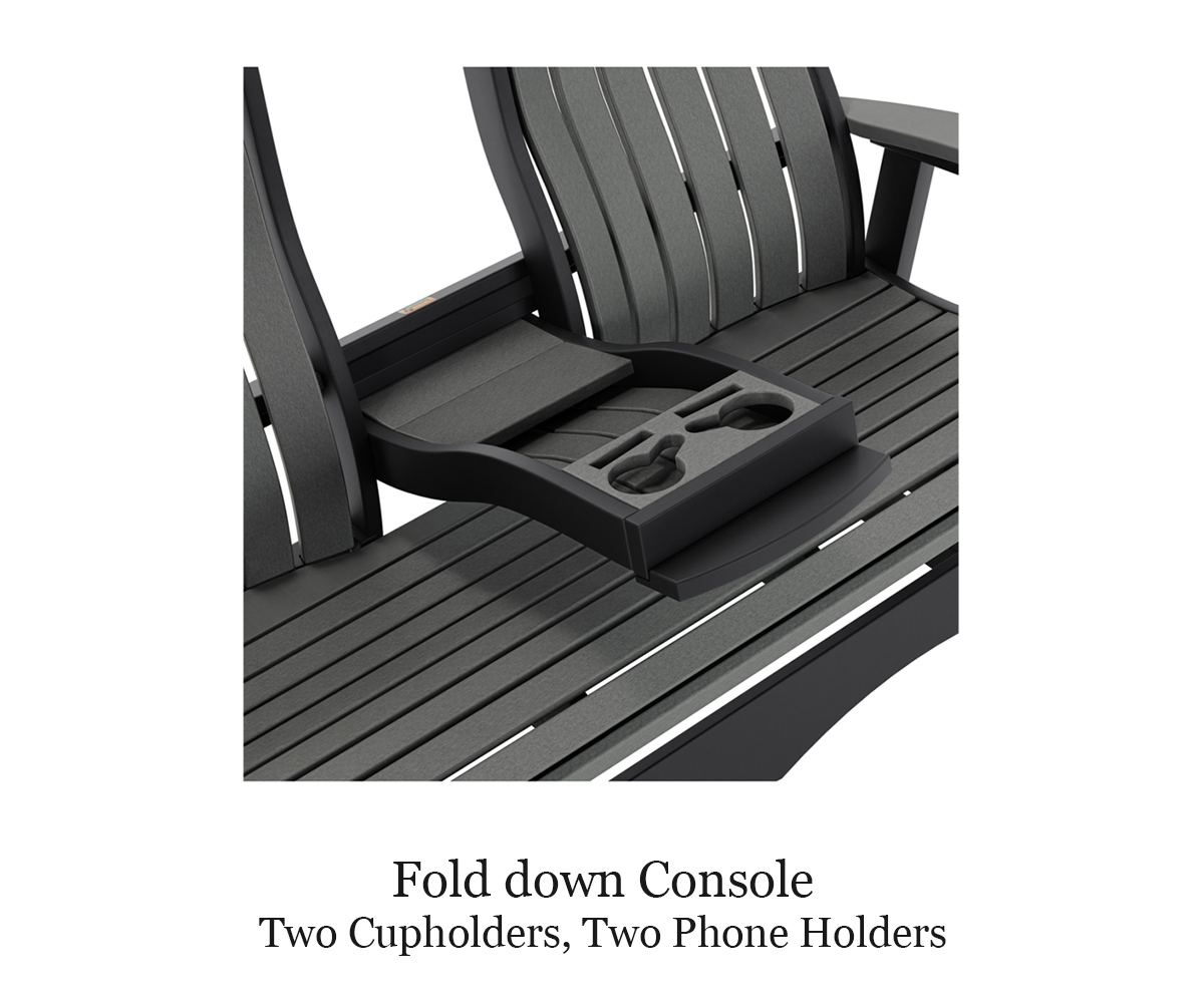 Vienna 5' Lounge Glider With Console - Image 2