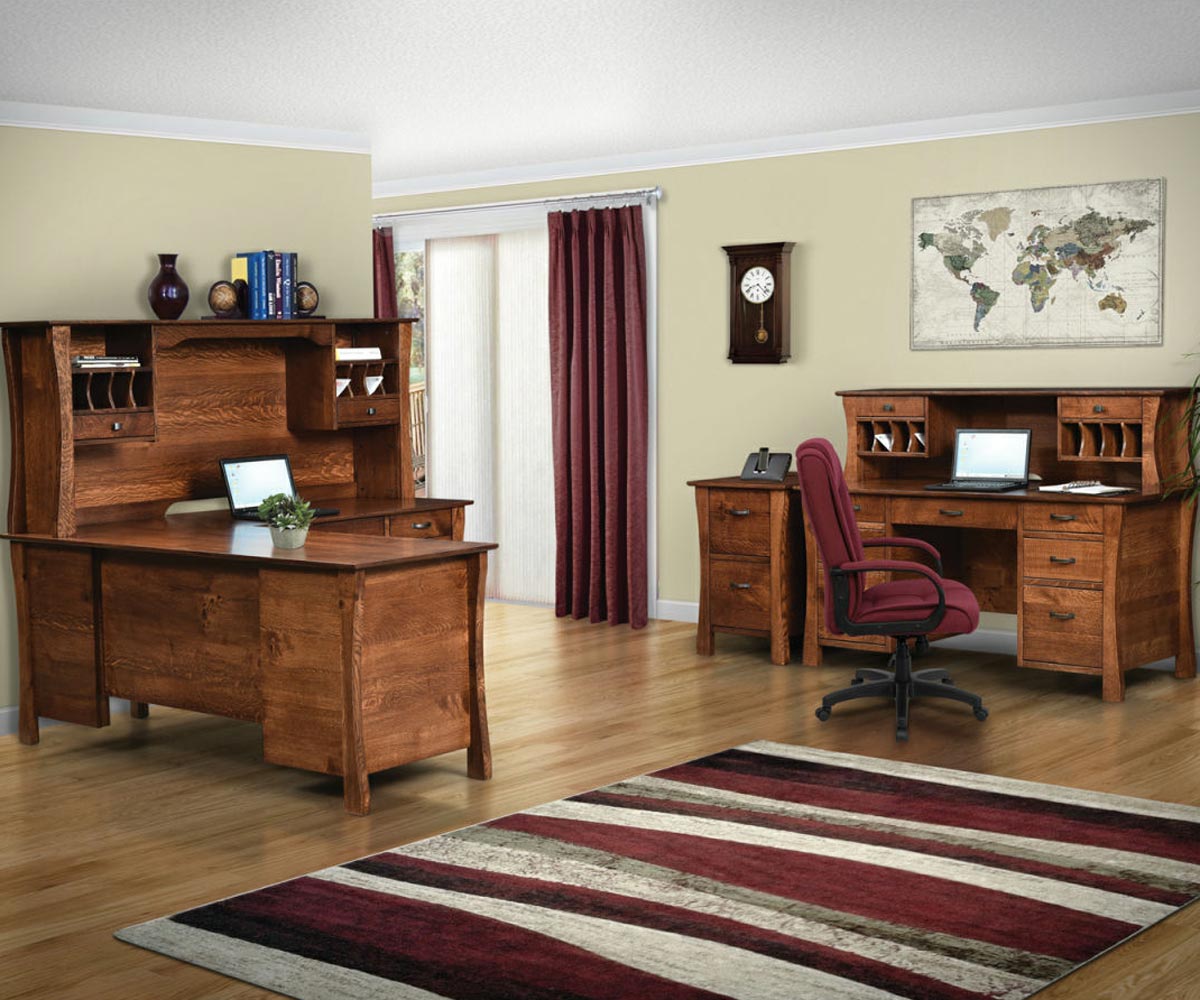 Kapernaum Double Pedestal Desk & Hutch - Image 5